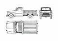 Blueprint IAME Rastrojero Truck 1969 A4 Photo Print