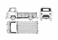 Blueprint IAME rastrojero Truck 1971 A4 Photo Print