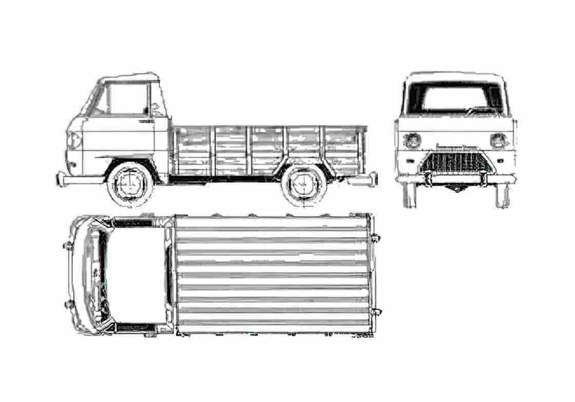 Blueprint IAME rastrojero Truck 1971 A4 Photo Print