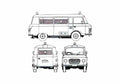 Blueprint IFA Barkas B1000 Ambulance Bus 1986 A4 Photo Print