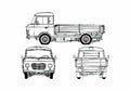 Blueprint IFA Barkas B1000 Truck 1974 A4 Photo Print