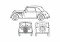 Blueprint IFA DKW F8 DDR Coupe 1959 A4 Photo Print
