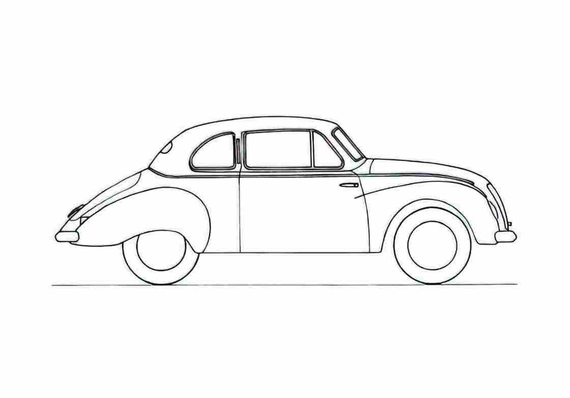 Blueprint IFA F9 DKW Sedan 1949 A4 Photo Print