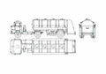 Blueprint IFA W50 Tanker Truck 1973 A4 Photo Print