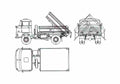 Blueprint IFA W50 Truck 1974 A4 Photo Print