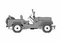 Blueprint IKA Jeep CJ 5 SUV 1954 A4 Photo Print