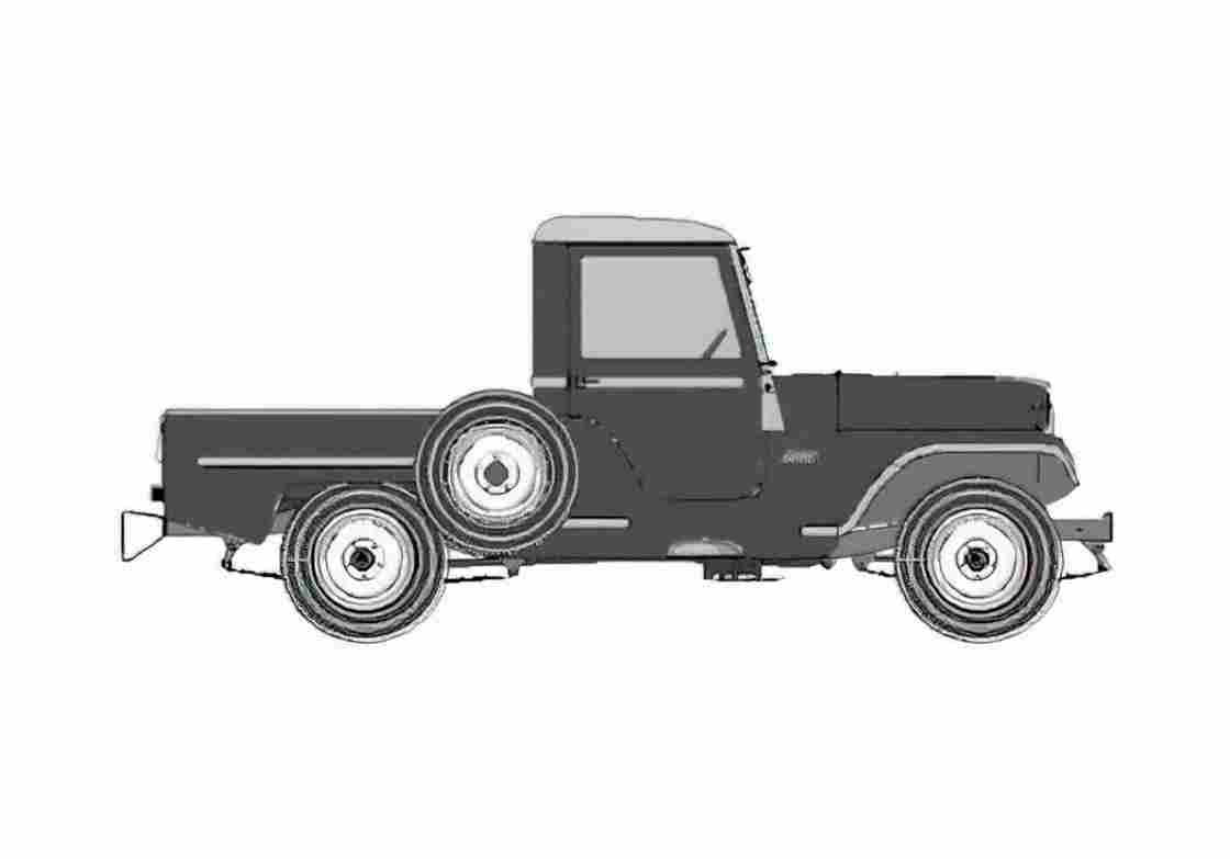 Blueprint IKA Jeep JA 2 PA Pick up A4 Photo Print