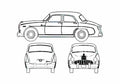 Blueprint IKA Kaiser Bergantin Super 6 Sedan 1977 A4 Photo Print