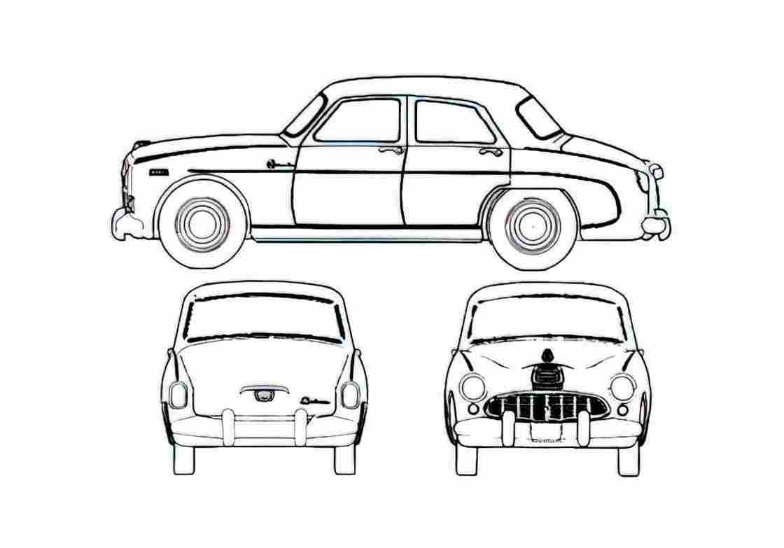 Blueprint IKA Kaiser Bergantin Super 6 Sedan 1977 A4 Photo Print