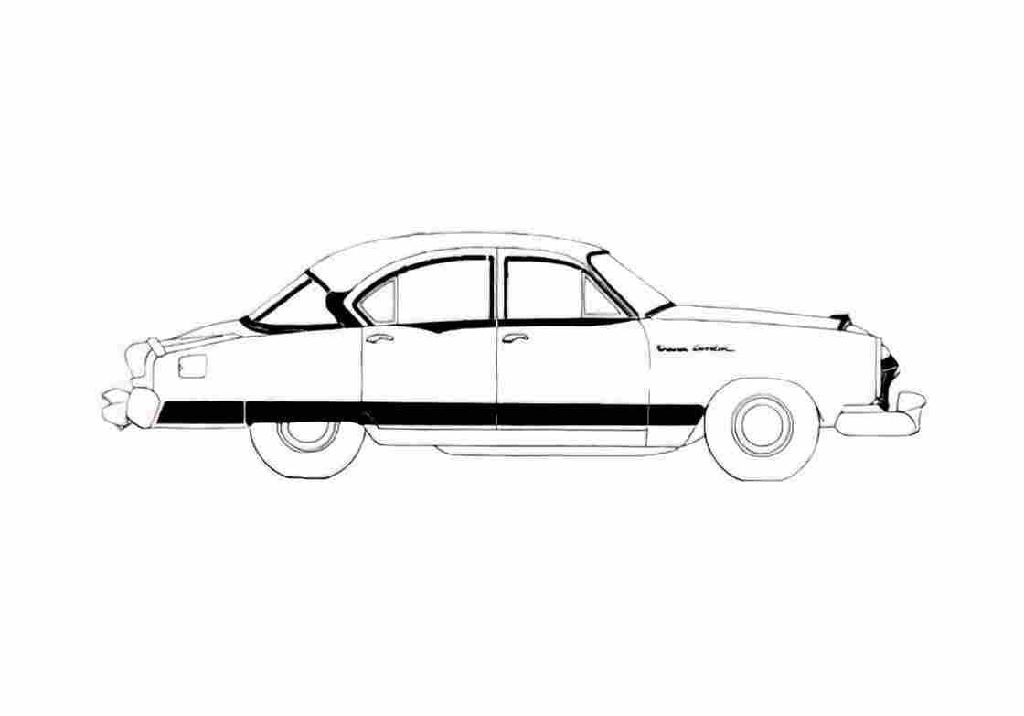 Blueprint IKA Kaiser Carabela Sedan 1977 A4 Photo Print