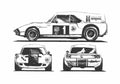 Blueprint IKA Torino Liebre Mk 2 Coupe 1968 A4 Photo Print