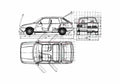 Blueprint IZH 2126 Hatchback 1995 A4 Photo Print