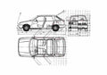 Blueprint IZH 2126 Orbita Hatchback 1995 A4 Photo Print