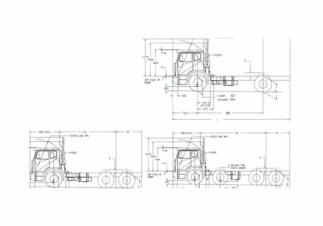Blueprint Iveco Acco 2350G Agitator Truck A4 Photo Print
