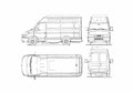 Blueprint Iveco Daily 13M3 Van 2008 A4 Photo Print