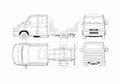 Blueprint Iveco Daily 40C14 Dual Cab Chassis Truck 2000 A4 Photo Print