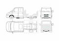 Blueprint Iveco Daily 65C17 Crew Cab Truck 2000 A4 Photo Print