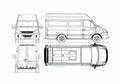 Blueprint Iveco Daily Furgoni Van 2008 A4 Photo Print