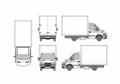 Blueprint Iveco Daily Truck 2000 A4 Photo Print