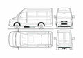 Blueprint Iveco Daily Van 2008 A4 Photo Print