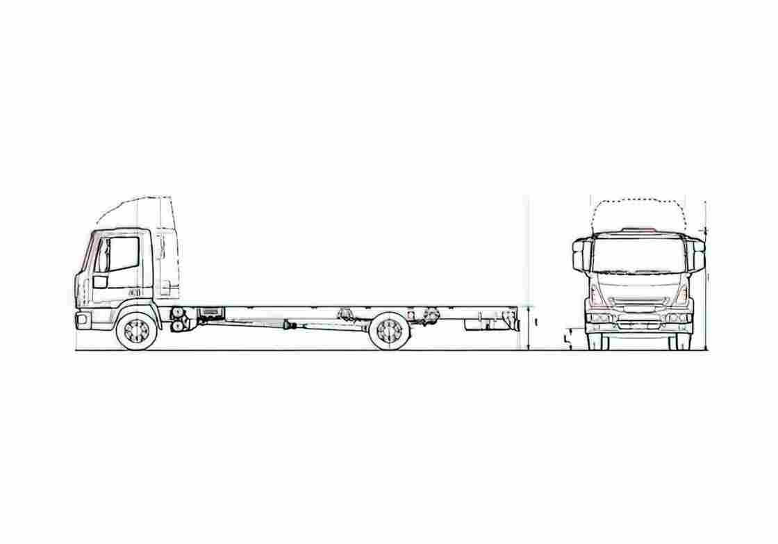 Blueprint Iveco Eurocargo ML60E 16 Truck 2008 A4 Photo Print