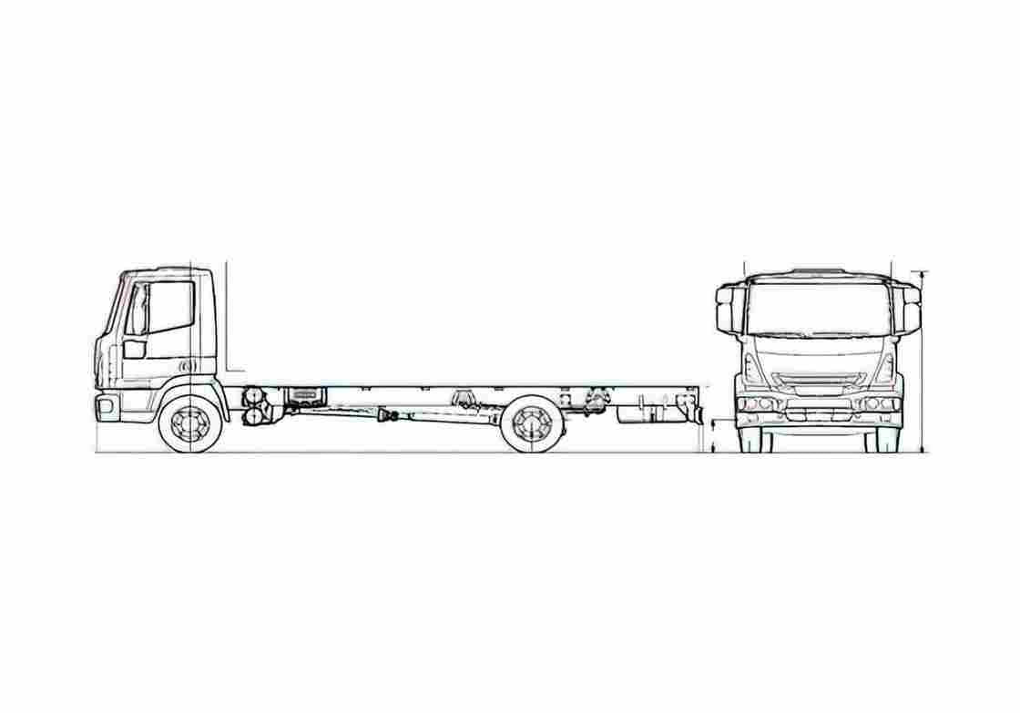 Blueprint Iveco Eurocargo ML60E 16K Truck 2008 A4 Photo Print