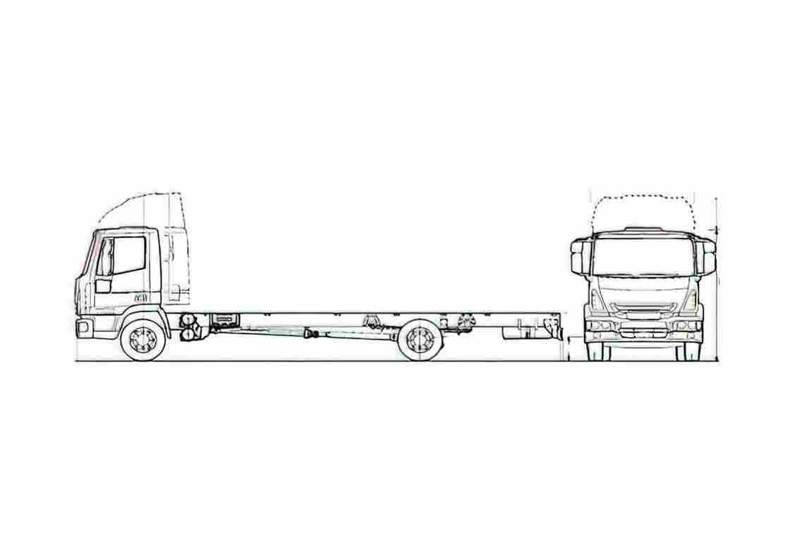 Blueprint Iveco Eurocargo ML60E 16P Truck 2008 A4 Photo Print
