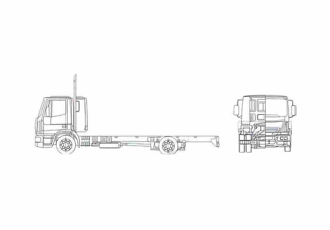 Blueprint Iveco ML120 E24 Truck A4 Photo Print