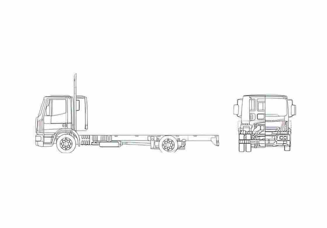 Blueprint Iveco ML150 E24 Truck A4 Photo Print