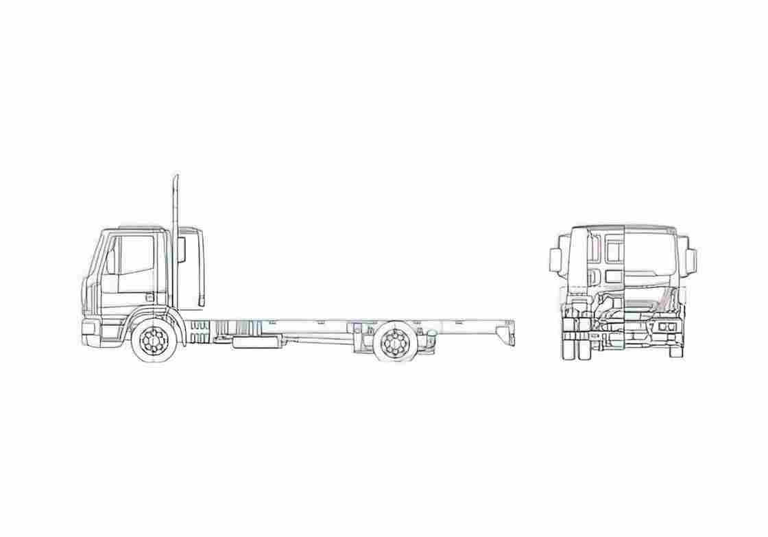 Blueprint Iveco ML160 E28 Truck A4 Photo Print