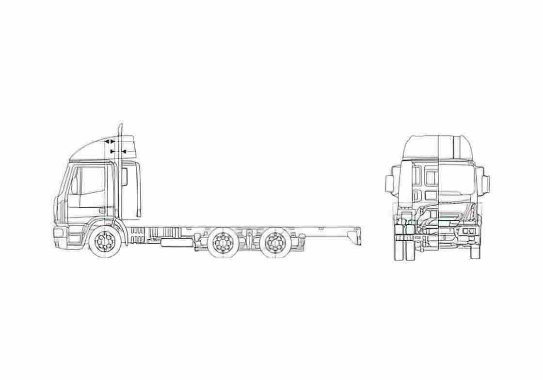 Blueprint Iveco ML230 E28P Truck A4 Photo Print