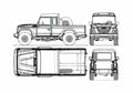 Blueprint Iveco Massif Pick up 2009 A4 Photo Print
