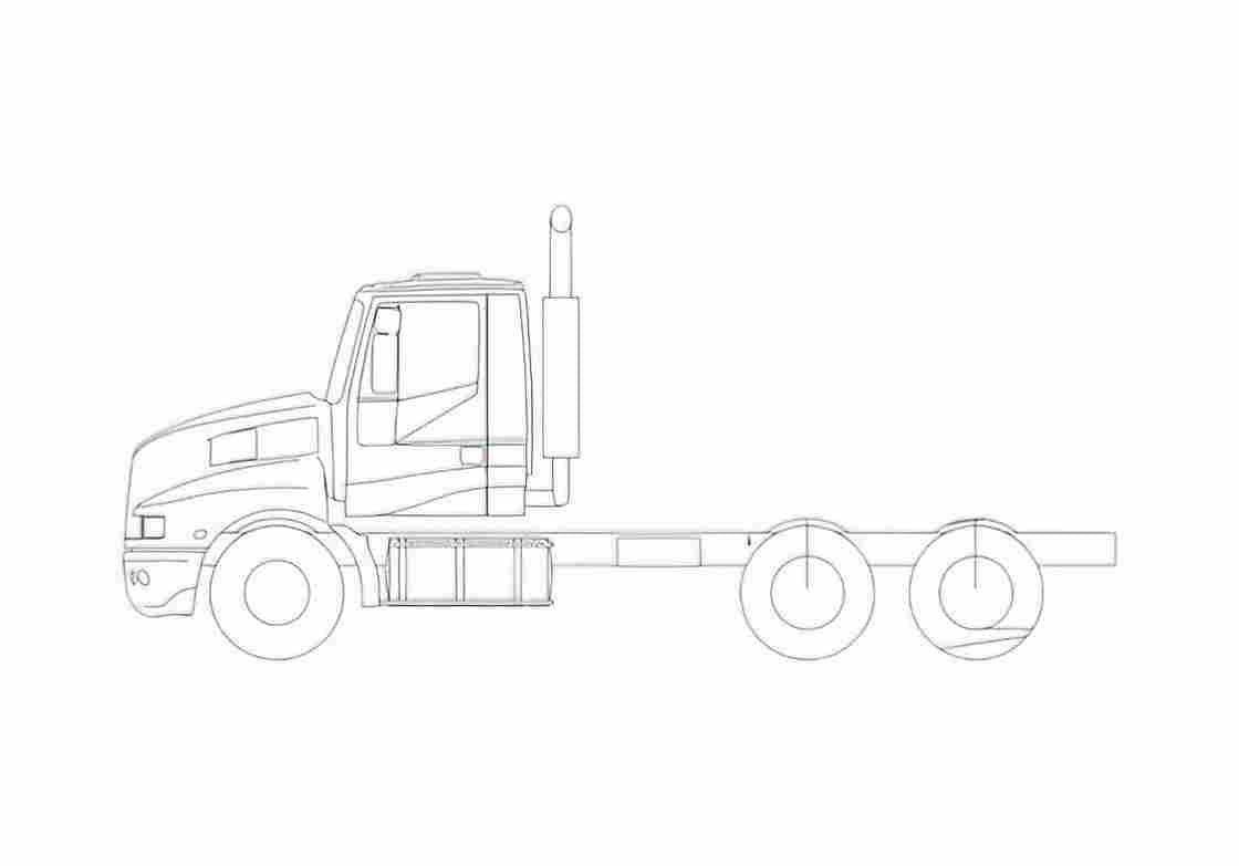Blueprint Iveco Powerstar ADN10 6x4 Truck A4 Photo Print