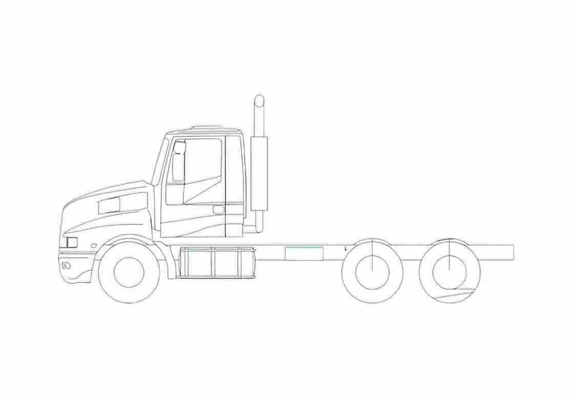 Blueprint Iveco Powerstar ADN13 6x4 Truck A4 Photo Print