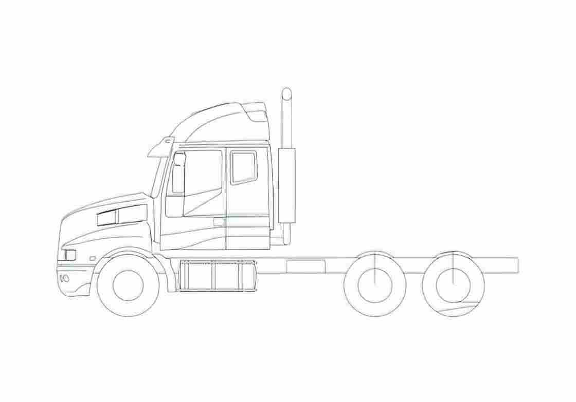 Blueprint Iveco Powerstar ATN10 6x4 Truck A4 Photo Print
