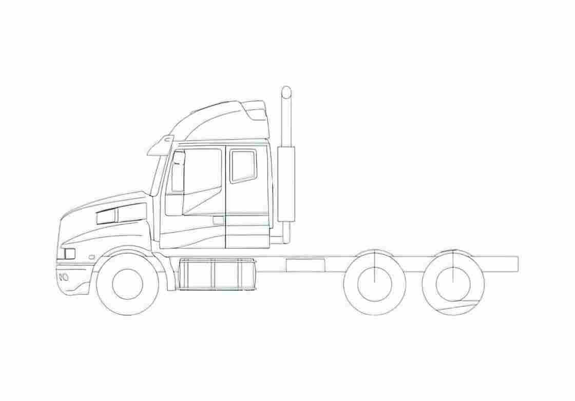 Blueprint Iveco Powerstar ATN13 6x4 Truck A4 Photo Print
