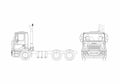 Blueprint Iveco Stralis AD10 6x4 Truck 2002 A4 Photo Print