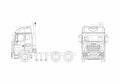 Blueprint Iveco Stralis AS13 6x4 Truck 2002 A4 Photo Print