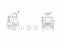 Blueprint Iveco Stralis AT13 6x4 Truck 2002 A4 Photo Print