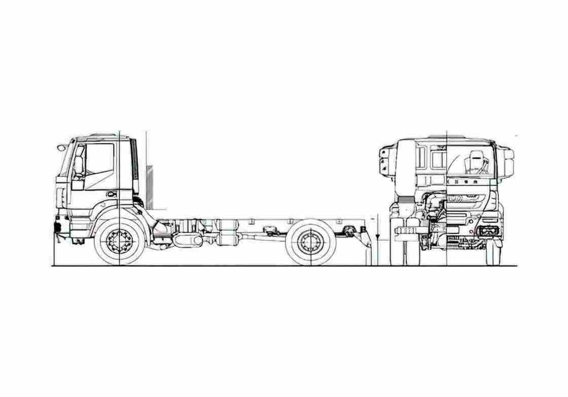 Blueprint Iveco Trakker E5 Truck 2009 A4 Photo Print