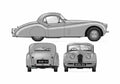 Blueprint Jaguar 120 Fixed Head Coupe 1948 A4 Photo Print
