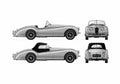 Blueprint Jaguar 120 Roadster 1948 A4 Photo Print