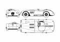 Blueprint Jaguar C Type Cabriolet 1951 A4 Photo Print