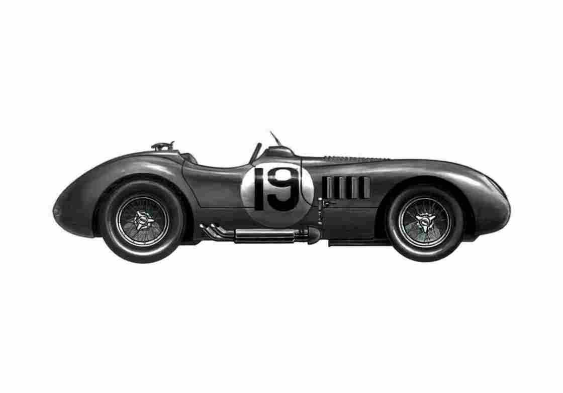 Blueprint Jaguar C Type Le Mans OW 1951 A4 Photo Print