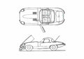 Blueprint Jaguar E Type 42 Roadster 1967 A4 Photo Print