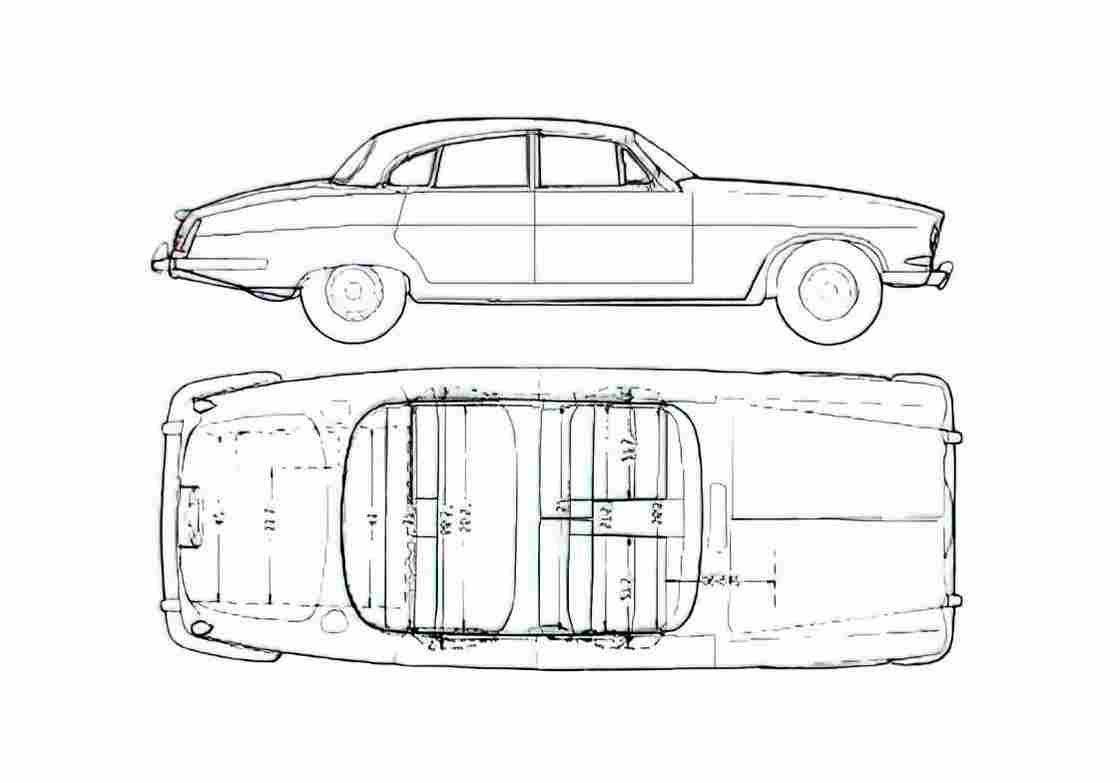 Blueprint Jaguar Mark X 4.2 Litre Sedan 1961 A4 Photo Print