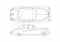 Blueprint Jaguar Mk VIII Sedan 1957 A4 Photo Print