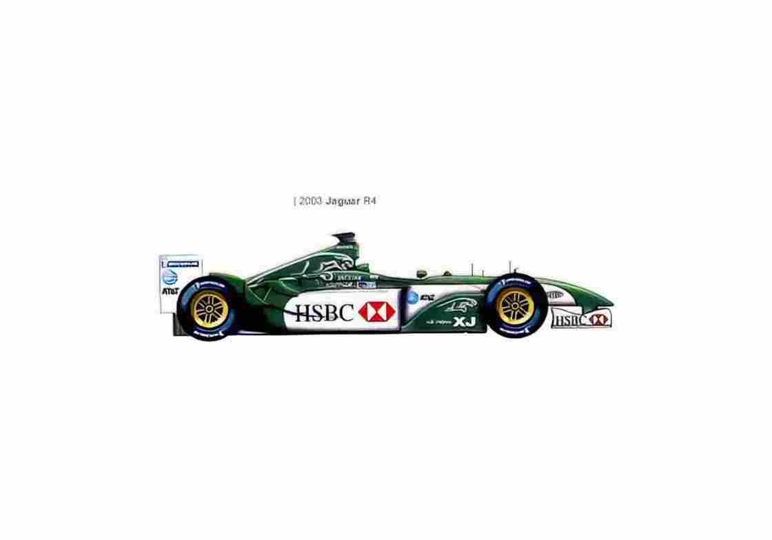 Blueprint Jaguar R4 F1 OW 2003 01 A4 Photo Print