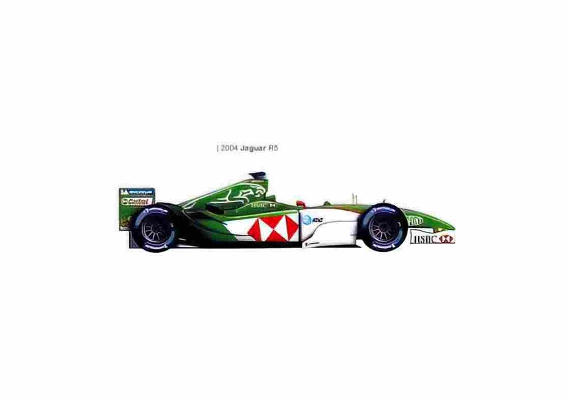 Blueprint Jaguar R5 F1 OW 2004 01 A4 Photo Print