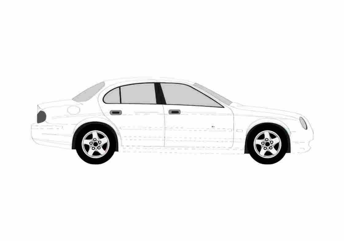 Blueprint Jaguar S Type Sedan 2004 A4 Photo Print
